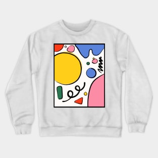 Mid Century Modern Retro Abstract Colorful Shapes 1 Crewneck Sweatshirt